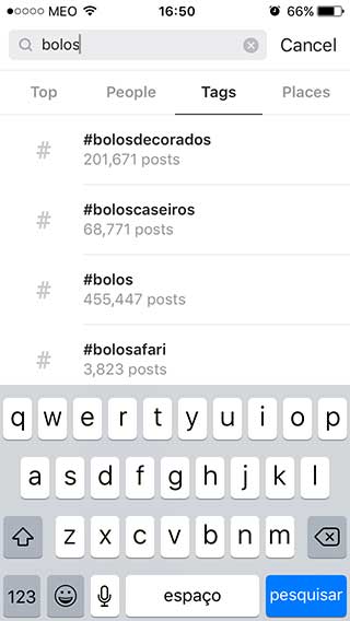 Ideias para posts - Trends na App do Instagram