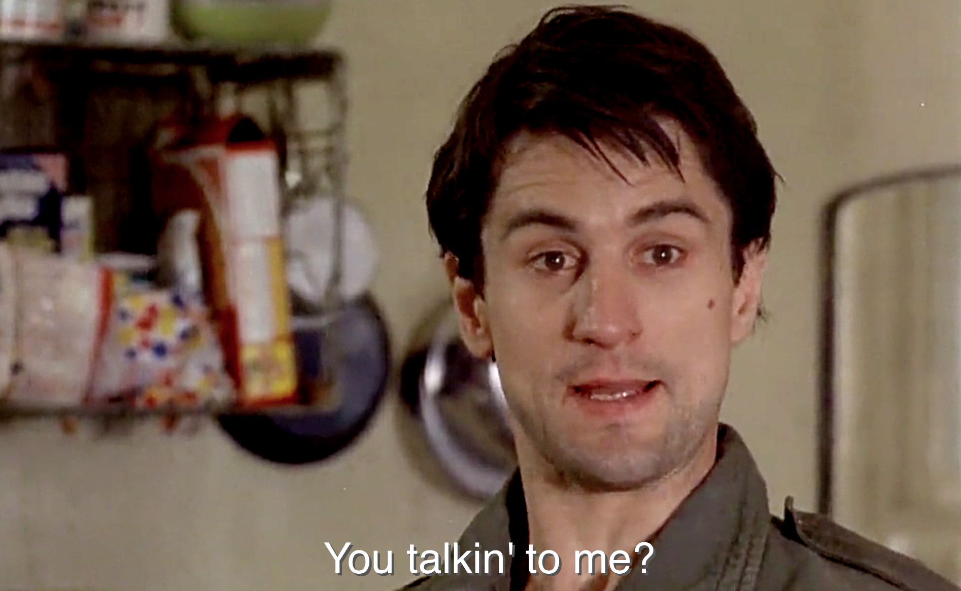 Taxi Driver - De Niro a dizer "Estás a falar comigo?"